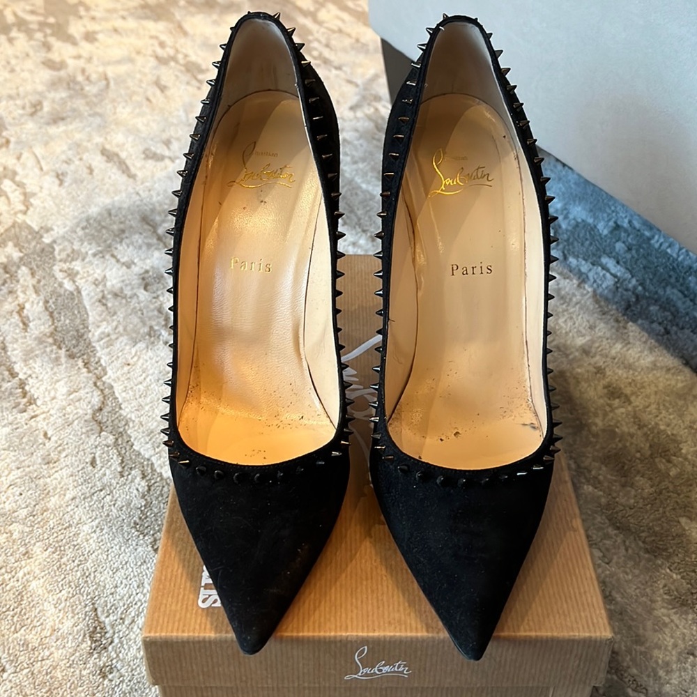 Authentic Christian louboutin anjalina spike heels - size 41. Used with box